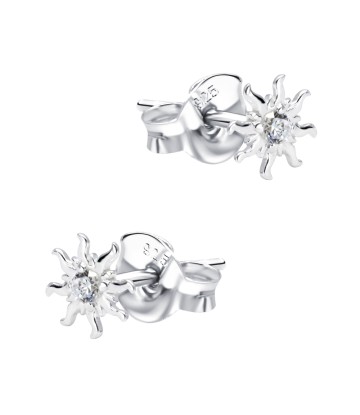 Sun Shaped Silver Stud Earring STS-6748